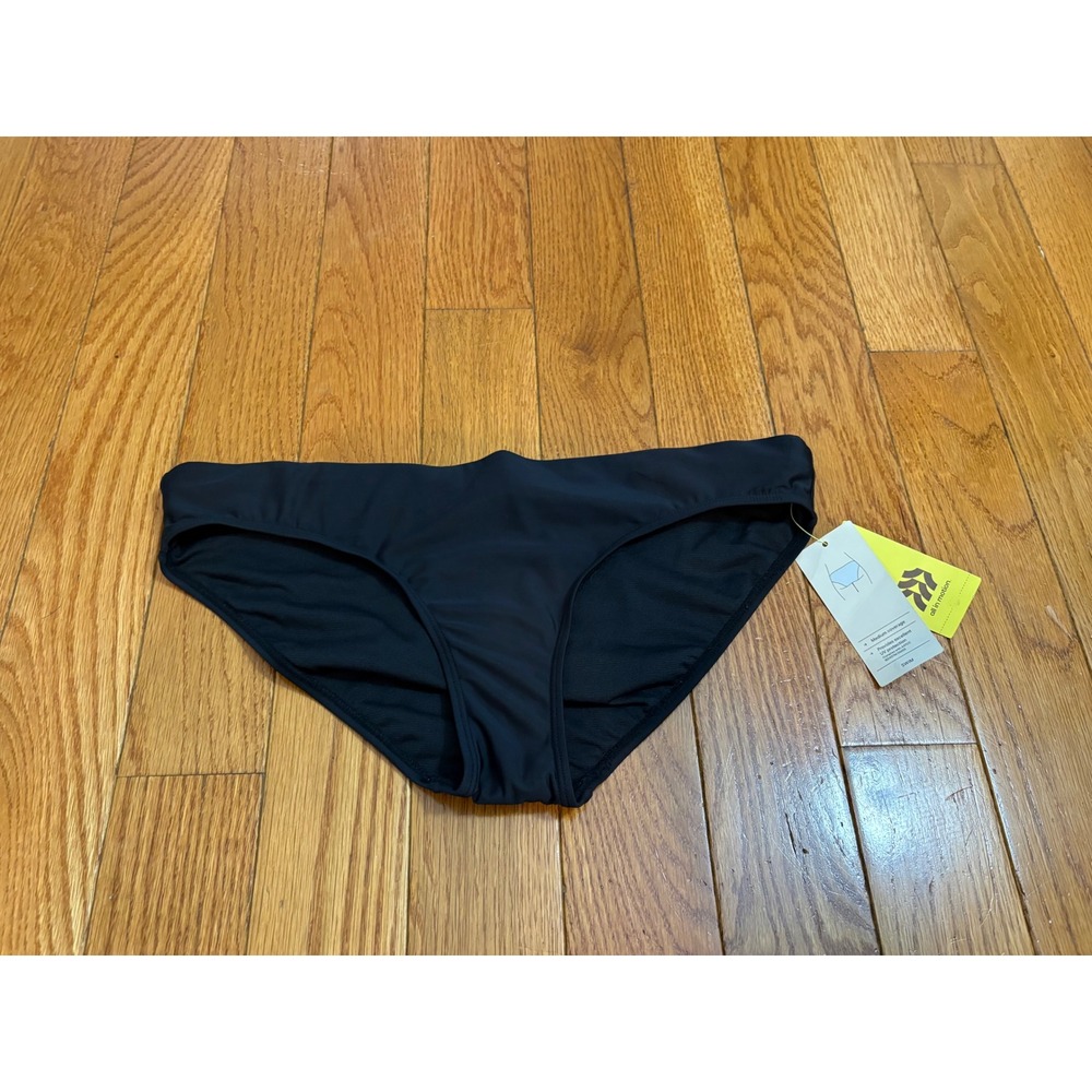 All in Motion Black Bikini Bottom Medium Coverage UPF 50+ Womens Size M 8-10 NEW